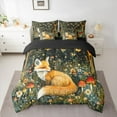 thumbnail image 2 of Homewish Safari Fox 7-Piece Twin Bedding Sets,Red Rustic Mushroom Bedding Comforter Set,Colorful Country Floral Sheet Sets For Girls Boys,Microfiber Bedroom Decor Reversible, 2 of 8