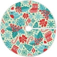 thumbnail image 1 of FMSHPON Christmas Pattern Xmas Christmas Tree Skirt Stand Mat for Holiday Party Decoration Indoor Outdoor 48 inches, 1 of 6