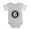 Heather Gray, variant on CafePress - Monogram Medallion 6 - Cute Infant Baby Football Bodysuit