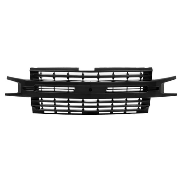 ONEPI Front Grill Fit For Chevy Silverado 1500 2019 2020 2021 Models, Gloss Black W/Black Insert