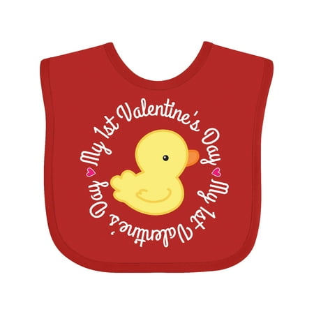 

Inktastic Babys 1st Valentines Day Holiday Gift Baby Boy or Baby Girl Bib