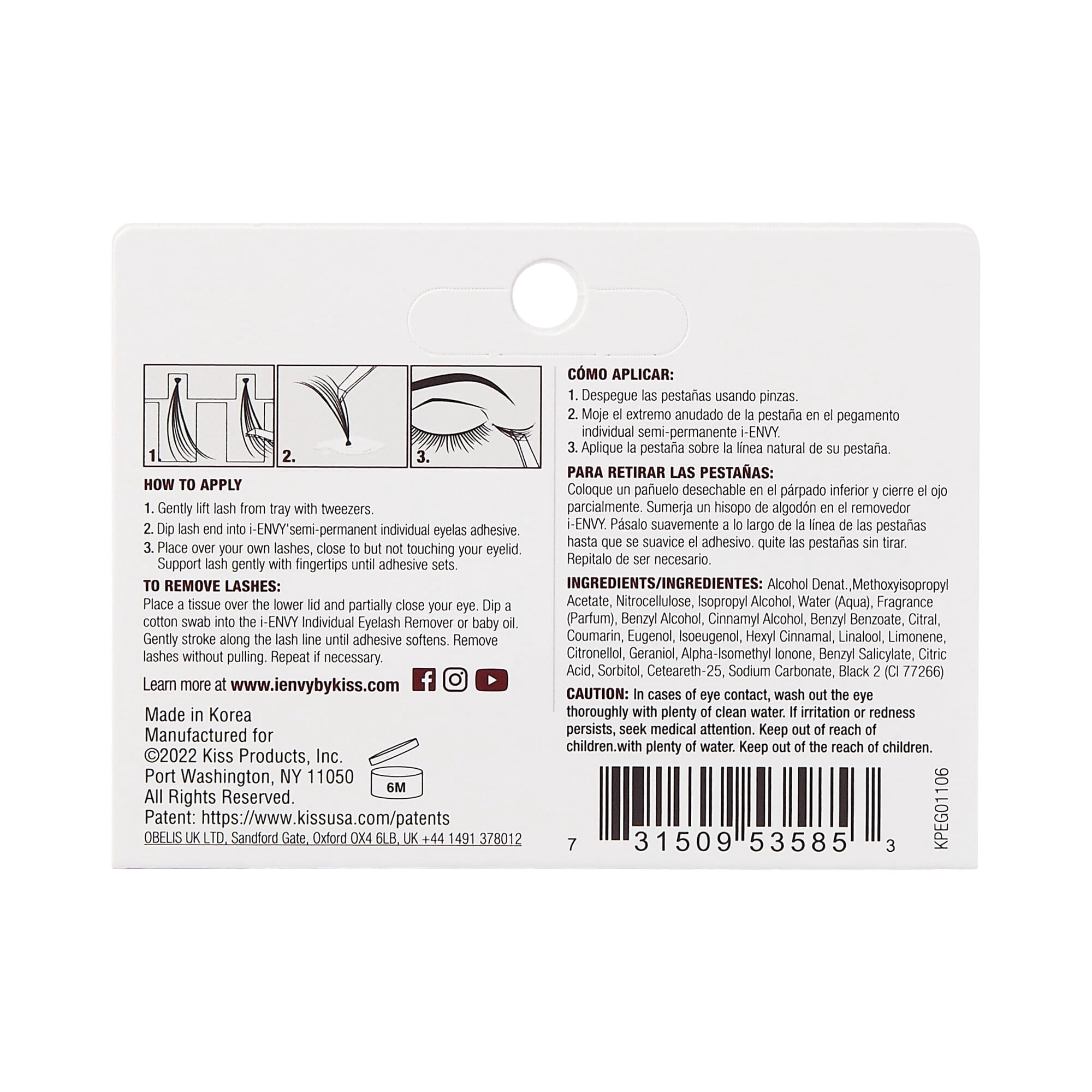 i.ENVY Semi-Permanent Lash Glue Adhesive for Individual Cluster Lashes & Lash Extension, Waterproof Strong Hold, Long-Lasting Up to 2 Weeks