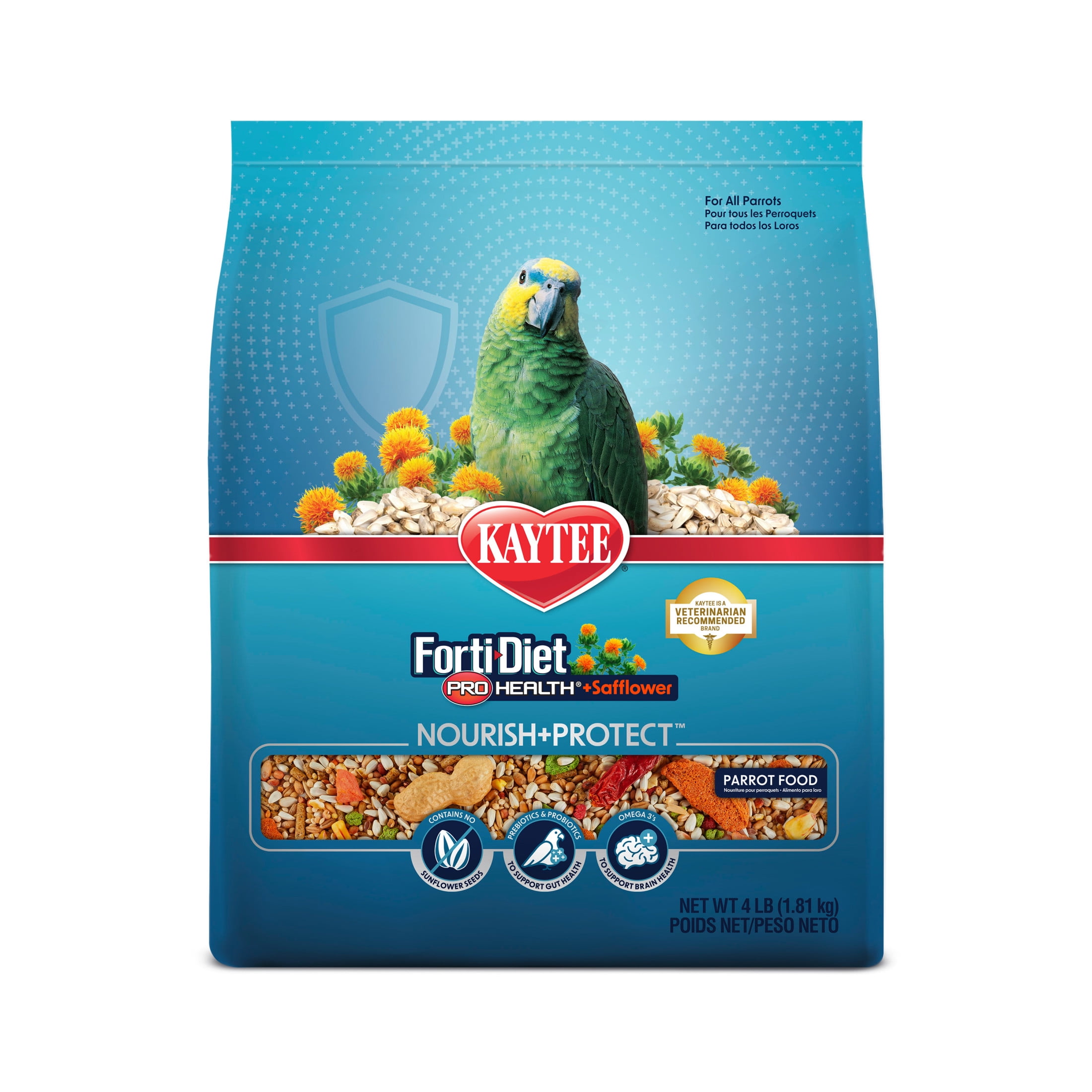 Kaytee Forti-Diet Pro Health Bird Food, Natural Nut Mineral