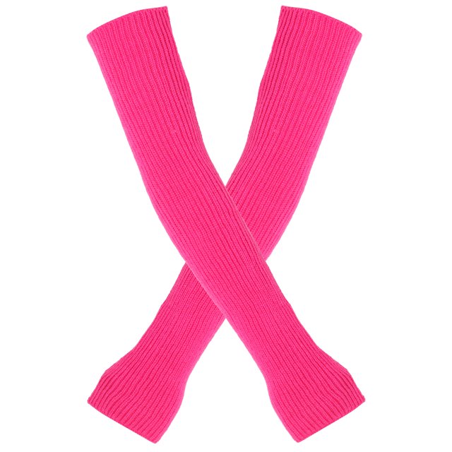 Guantes de lana de otoño e invierno para mujer, cálidos, de color sólido, acrílico, con brazo alargado, manga larga para usar con los dedos, a la moda