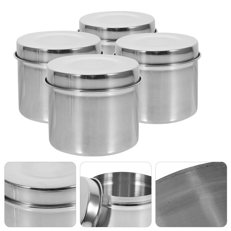 4Pcs Stainless Steel Food Containers Food Sample Boxes Food