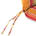 thumbnail image 5 of Jordan Manufacturing Sunbrella 45" x 22" Dolce Mango Stripe Rectangular Outdoor Chair Cushion with Ties and Hanger Loop, 5 of 10
