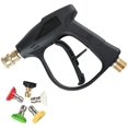 thumbnail image 1 of High Pressure Washer Gun with 5 Water Nozzle Tip, 4350PSI Power Short Spray Gun, 1 of 5
