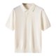 thumbnail image 1 of Camisa de punto con solapa y manga media para hombre: color liso, corte holgado, prenda informal de verano para llevar al aire libre o en casa., 1 of 8