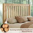 thumbnail image 6 of VanAcc Queen Size Bed Frame, Solid Wood Platform with Wooden Headboard for Bedroom, Natural, 6 of 8