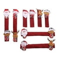 thumbnail image 1 of QUTETN Refrigerator Door Handle Covers Set of 8 Washable Red Christmas Cloth Decorations Keep Kitchen Appliance Clean for Fridge Stove Handles Keep Off Oil Stain Fingerprint, 1 of 8