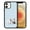 French Bulldog Dog Lying Down Looking Up, variant on WIRESTER Shockproof Soft Rubber Cover Case for Apple iPhone 12 / 12 Pro 6.1" 2020, French Bulldog Dog Lying Down Looking Up On Pale Aqua Background