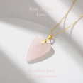 thumbnail image 2 of Crystal Necklaces for Women, Healing Heart Shaped Stone Peandant Necklace 14K Gold Plated Natural Gemstone Jewelry Gifts, 2 of 15