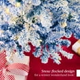 thumbnail image 6 of Best Choice Products Artificial Flocked Christmas Tree, 6ft Pre-Lit Holiday Decor w/250 Twinkle Lights - Baby Blue, 6 of 8