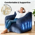 thumbnail image 2 of Foam Filled Bean Bag Chair, Plush Corduroy Lazy Sofa, 2 of 8