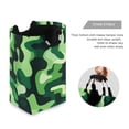 thumbnail image 3 of Yayeee Freestanding Laundry Hamper with Handle Collapsible Large Storage Basket for Clothes, Green Camouflage Pattern, 3 of 7