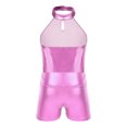 thumbnail image 4 of iiniim Leotards for Girls Gymnastics with Shorts 2Pcs Gymnastics Unitard Fitness Bodysuit Jumpsuit Pink 10, 4 of 7