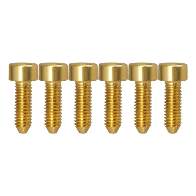 6 tornillos de montaje para puente de trémolo de guitarra con doble bloqueo. Dorado