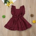 thumbnail image 6 of Cenuakty Toddler Girl Suspender Skirt, 6M-5T  Sleeve Straps Dress, Baby Party Velvet Corduroy Casual Sundress, 6 of 8