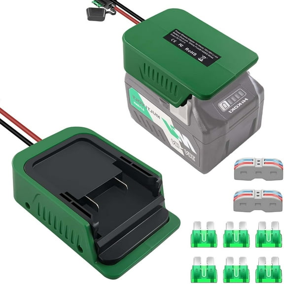 2Packs Power Wheels Adapter for Hitachi 18V for Metabo HPT 18V Battery with Fuse,Work with for Hitachi 18V for Metabo 18V Power Wheel Battery Converter for Rc Car, Robotics, Rc Truck,DIY use