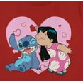 thumbnail image 2 of Women's Lilo & Stitch Kisses Graphic Tee Red 2X Large, 2 of 4