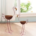 thumbnail image 4 of 2pc Flamingo Metal Planters - Eye-Catching Decor - Durable & Versatile for Indoors & Outdoors - Big & Small Sizes, Unique Flamingo Shape - Perfect for Gardens, Terraces, & More, 4 of 20