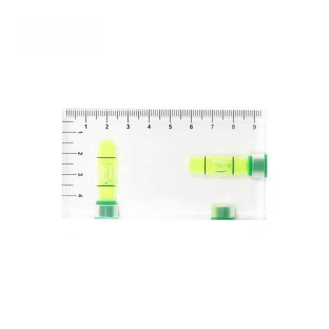 Magnetic Base Transparent Level Tool with Built-in Ruler - 2D Bidirectional Horizontal Measuring Instrument, Strong Magnet Bottom with Hole, Durable Construction for Accurate Leveling in Low Light