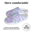 thumbnail image 6 of Rateoe Rainbow Scales Print Women's Men's Cotton Knit Slippers Lightweight Memory Foam Indoor House Shoes with Anti-Skid Sole-39/40, 6 of 7