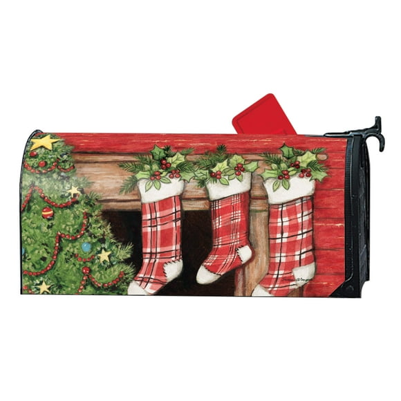 MailWraps Studio M Christmas Tree, Winter Christmas, The Original Magnetic Mailbox Cover, Made in USA, Superior Weather Durability, Standard Size fits 6.5W x 19L Inch Mailbox