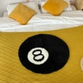 thumbnail image 6 of LAKEA 8 Ball Rug Black Round Rug Carpet Non-Slip Flocking Floor Area Rug Bath Mat for Living Room Bathroom Decor Room Home Decor, 6 of 13