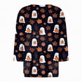 thumbnail image 4 of Godom Halloween Shirts for Women 3/4 Sleeve Tshirts Ghost Graphic V-Neck Tops 2025, 4 of 5