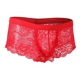 thumbnail image 4 of Ropa Interior Bragas Floral Patrón Calzoncillos Lencería Cómodo rojo Yuyangstore bragas de encaje floral para hombres, 4 of 8