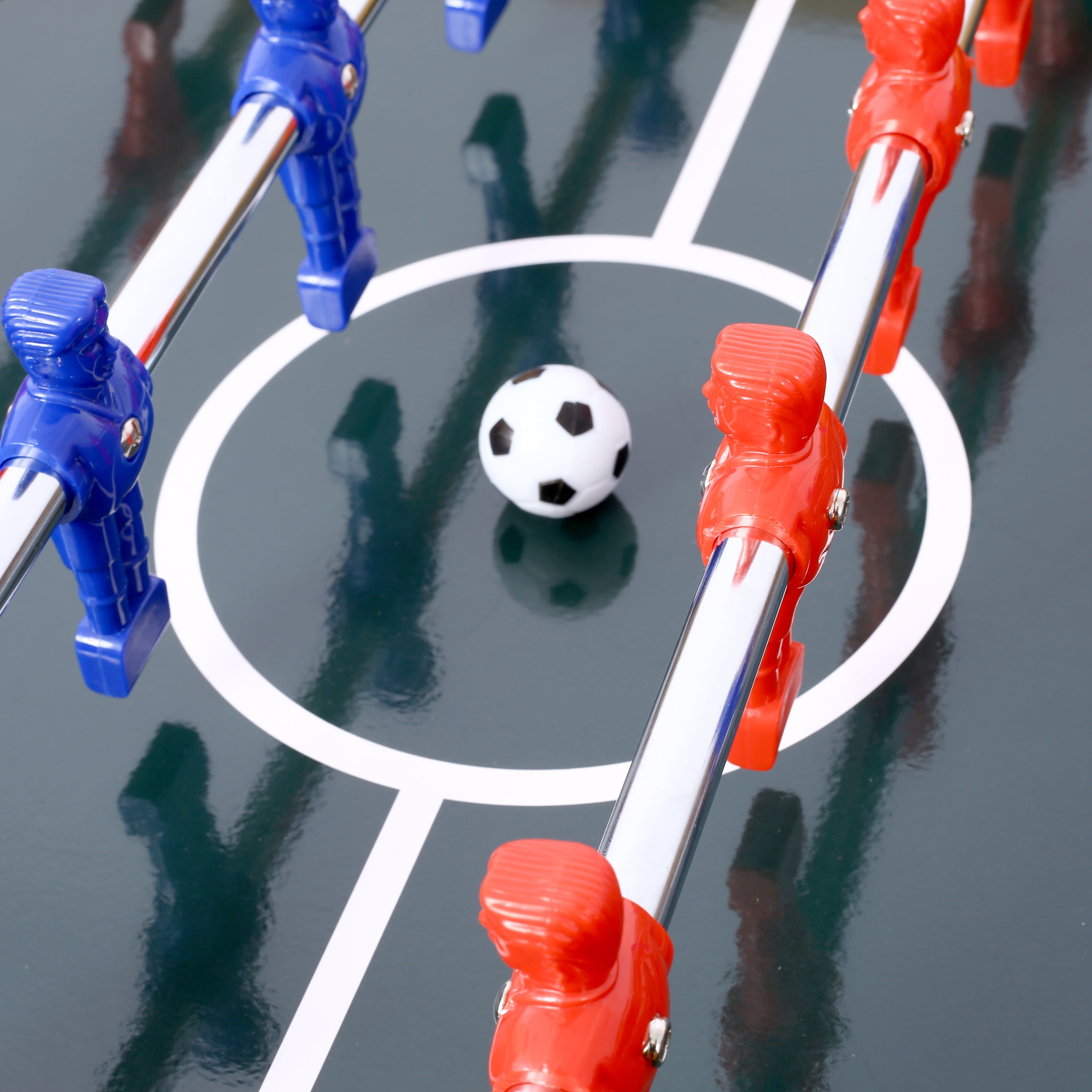 Garvee Soccer Table with 4 Balls 1 Cup Holder 2 Counters Arcade Competition Sized Foosball Table Family Sports Game Table Wood 54in