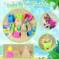 thumbnail image 4 of Castillo de arena Kubusfly de Beach Toys con 3 cubos, 4 palas y bolsa, 4 of 6