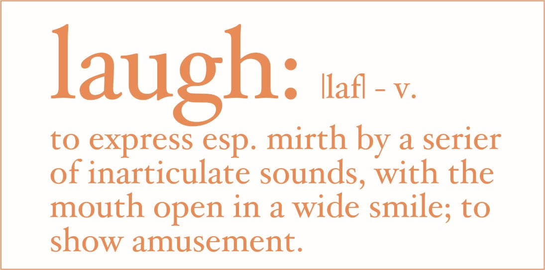 Laugh Definition Vinyl Decal Medium Persimmon