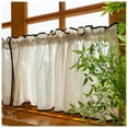 thumbnail image 6 of Bistro curtain short, linen semi-transparent curtains kitchen, panel curtain kitchen curtains café curtain country style short curtain for kitchen café room, 6 of 9