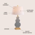 thumbnail image 4 of JONATHAN Y Carter 29" Ceramic/Resin LED Table Lamp, Grey/Gold, JYL3018B, 4 of 8