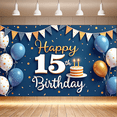 thumbnail image 6 of Decorative Happy 15th Birthday Banner Colorful Design Polyester Material for Birthday Party Photo Shoot Indoor Decoration, 6 of 8