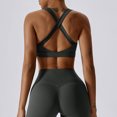 thumbnail image 3 of Correa cruzada para el hombro, sujetador de Yoga con almohadilla para el pecho, Sujetador deportivo para correr, Top de gimnasio para mujer,, 3 of 5