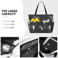 thumbnail image 3 of Large Beach Bags Water-resistant Sandproof - Gothic Style Cool Goat Skull_A Cute Beach Tote Bags for Women with Zipper, 3 of 6