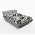 thumbnail image 2 of Ambesonne Floral Design Fitted Sheet, Vintage Reduncles Art, King Size, Eggshell Dark Lavender, 2 of 5