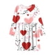 thumbnail image 3 of Vestido de manga larga con cuello redondo para niñas, vestido elástico de manga larga, corte A, estilo patinador con volantes, vestido de recital escolar, vestido de manga larga con cuello redondo par, 3 of 6