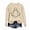#0050-Khaki, variant on Halloween T Shirt for Women Long Sleeve Round Neck Boo Ghost Print Loose Sweatshirt Soft for Party