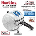 thumbnail image 2 of Hawkins D40 Stainless Steel Pressure Cooker, 10.0-Litre, 2 of 5