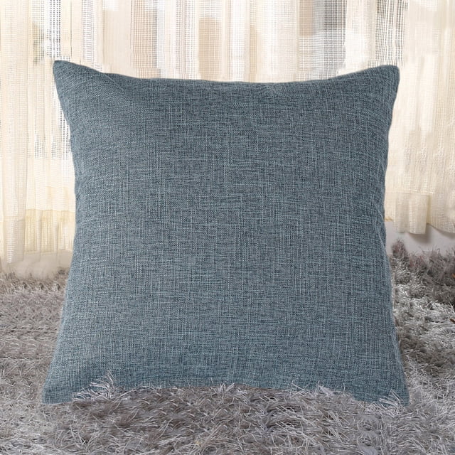 Nvzi 4 fundas de almohada de lino grueso con estampado verde, fundas de almohada coloridas que iluminan el ambiente de tu dormitorio. 21,56 x 21,56 pulgadas (ceniza de carbón).