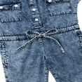 thumbnail image 4 of Baby Girl Denim Romper Long Jumpsuit Outfit, 4 of 5