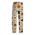 thumbnail image 5 of Satingcolo Men's Halloween Printed Drawstring Pajama Pants Comfortable Sleepwear with Fun Halloween Pattern for Lounging and Sleeping at Home, 5 of 6
