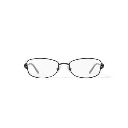 Visage Women's E213 Rectangular Prescription Eyeglasses with Case, Rose Pink