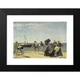 thumbnail image 2 of Viggo Johansen 14x11 Black Modern Framed Museum Art Print Titled - Travelers from Anholt on the Way from the Beach Out to a Pending Sailing Ship, 2 of 5