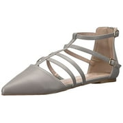 Brinley Co Women's Data Ballet Flat, Grey, 12 Regular US