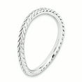 thumbnail image 3 of Sterling Silver Polished Rhodium-Plate Wave Ring, 3 of 5